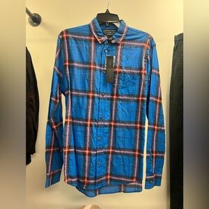 Marc By Marc Jacobs Japanese Fabric Shrunken Fit Button Up Shirt Men small blue
